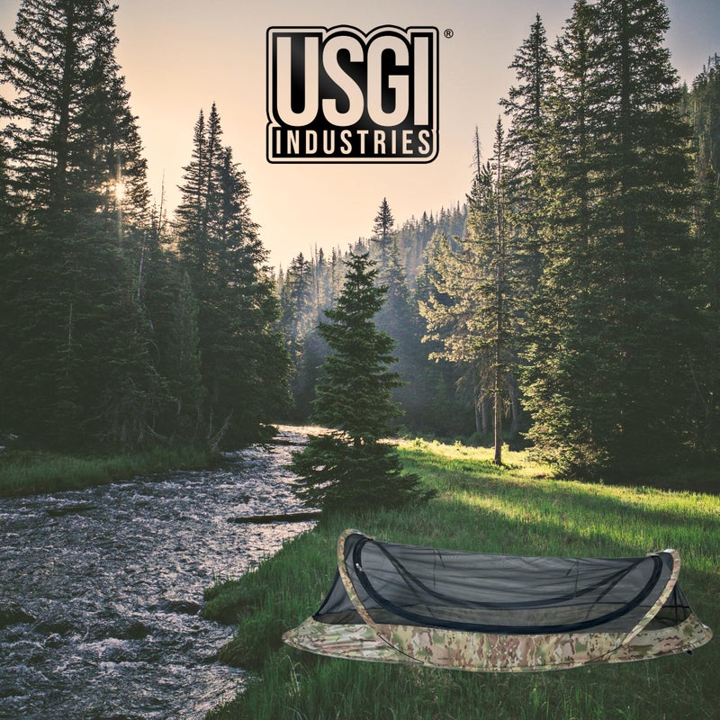 USGI Industries Bivy Tent | Lightweight Single Person Sleeping Net System for Outdoors, Camping, Survival, Hiking, Backpack | Mesh Protection (OCP) - Image 5