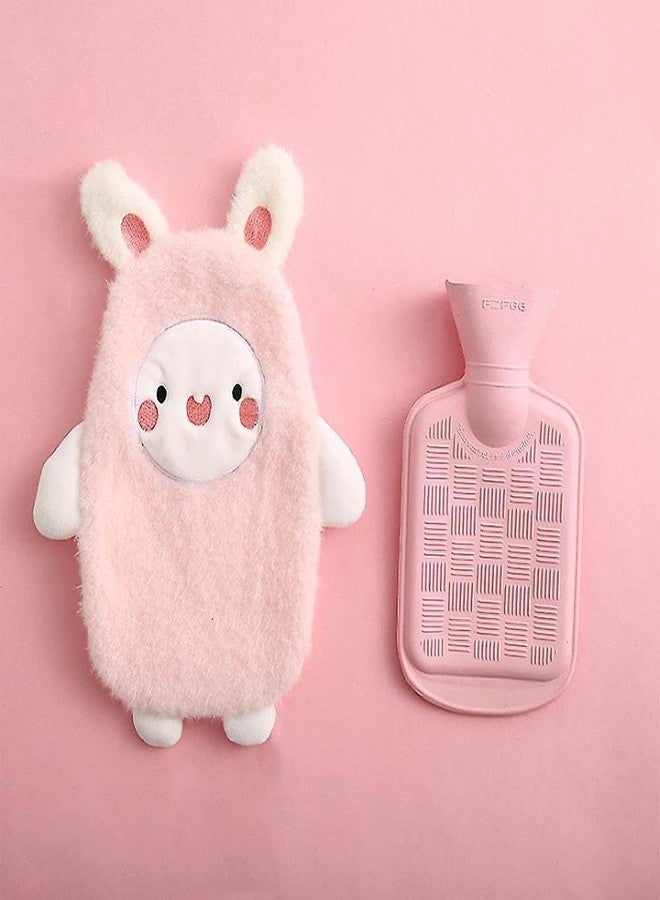 FYCAN Mini Size Cute Cartoon Designs Rubber + Plush Hot and Cold Winter Water Bag Bottle for Portable Heater Therapy Hand Warmer Kids Students Pocket Hot Bags Menstrual and Pain Hand-1-Multi (Green) - Image 1