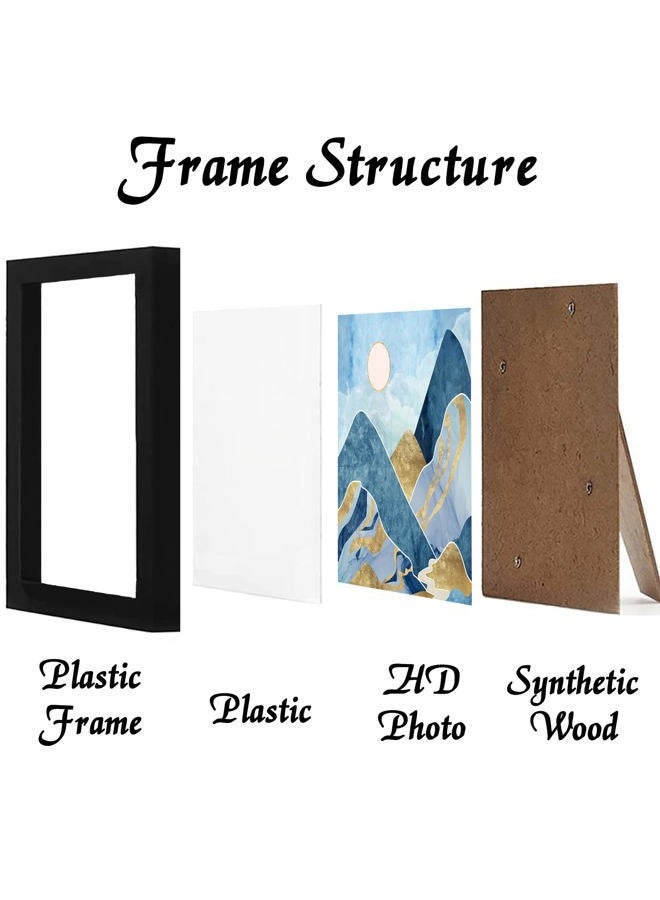 keibiubu Black Picture Frame, 8x8 Picture Frame for Square Photo Poster Canvas Certificate Document Display Horizontally or Vertically High Transparent Wall Gallery(Size 8 x 8 inches) - Image 2