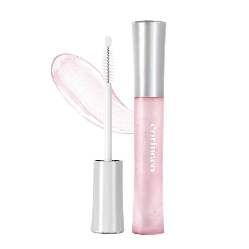 CORINGCO Pink Collagen Power Eyelash Serum Moisturizing Nourishing Formula with 4 Types of Peptides Strengthens Volumizes Improves Lash Growth NonSticky Gel Tested 4Week Results - Image 1