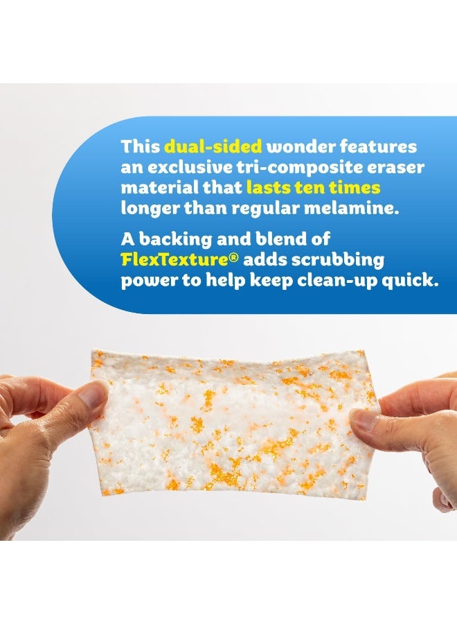 Scrub Daddy Eraser Daddy Sheets - 10x More Durable Than Traditional Erasers with Scrubbing Gems - Removes Dirt, Scuffs & Stains - Water Activated Sponge Eraser Sheets (6 Pack) - Image 2