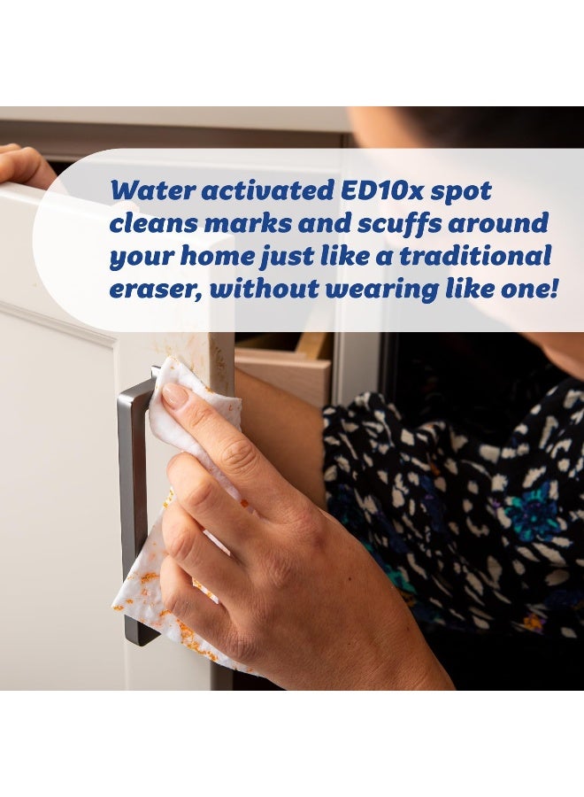 Scrub Daddy Eraser Daddy Sheets - 10x More Durable Than Traditional Erasers with Scrubbing Gems - Removes Dirt, Scuffs & Stains - Water Activated Sponge Eraser Sheets (6 Pack) - Image 3