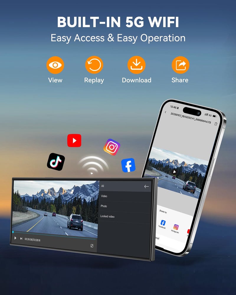 kuayvan Largest 11.5"Wireless Apple CarPlay Screen for Carâ€“Portable Carplay & Android Auto Touchscreen Car Stereo with App Control, 4K Dash Cam, Backup Camera, GPS, Mirror Link, Voice Control,for All Vehicles - Image 3