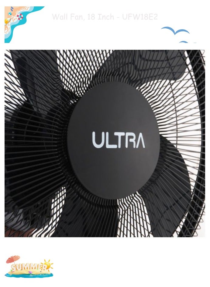 Ultra Ultra Stand Fan with Remote – 18" – 85W – Black & Grey – Model UFS18RE2 - Image 2