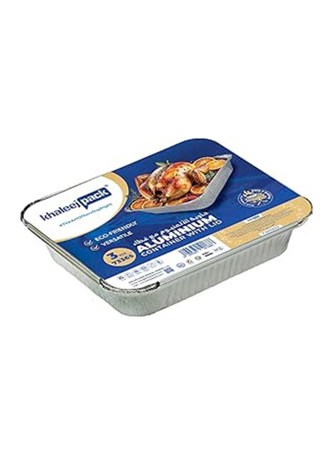 Khaleej Pack Aluminium container Pack of 3 Pcs - 73365 - Image 1