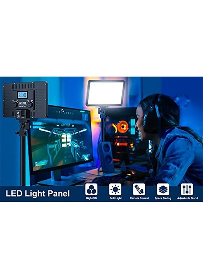 Sokani P25 Key Light, Professional Studio 12.6" 2500 Lumens 25W LED Panel Video Light, Color Adjustable, Remote Controller, Light for Streaming, Record Videos, Zoom Meetings, Metal Desk Mount Stand  - Image 4