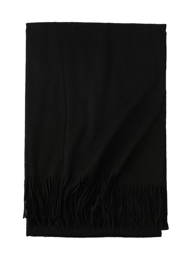 Loquat Solid Warm Thickened Lambswool Scarf  - Image 2