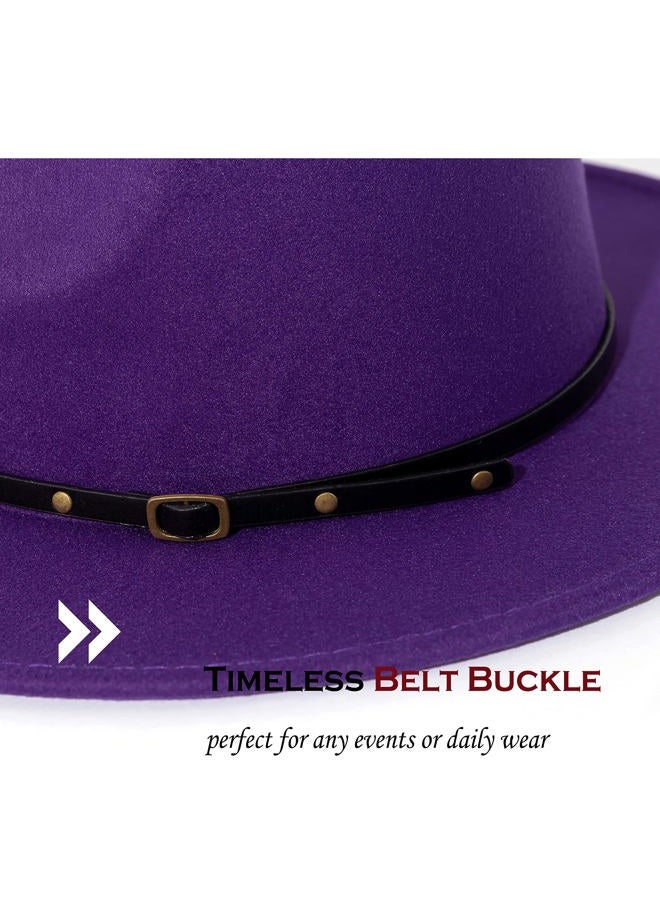 Lisianthus Women Belt Buckle Fedora Hat - Image 3