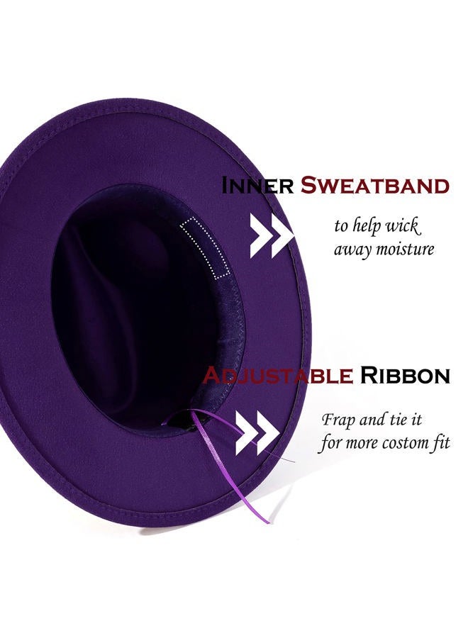 Lisianthus Women Belt Buckle Fedora Hat - Image 4