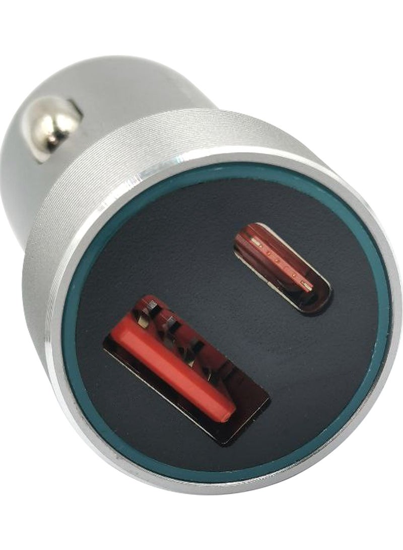 شاحن سيارة بمنفذ مزدوج للأجهزة الحديثة، شاحن سيارة PD، شاحن سيارة متنقل، شاحن سيارة USB مزدوج، جهاز واجهة USB A ونوع C - Image 3