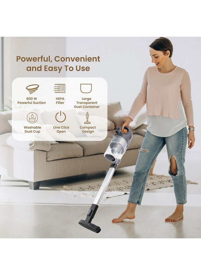 iGRiD Cordless Vacuum Cleaner for Home & Car, 600 W Motor, 4.5Kpa Suction, Handheld Vacuum Cleaner, Hepa Filter, Lightweight, Wet & Dry Use, Portable Vacuum Cleaner for Office, Sofa, Floor & Carpet - Image 2