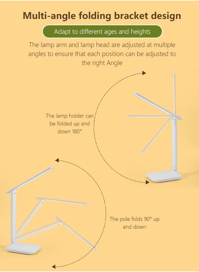 Momozone - LED Folding Desk Lamp Eye Protection Bedside Lamp Student Study Special Atmosphere USB Night Light Bedroom Dormitory Reading Light - Image 1