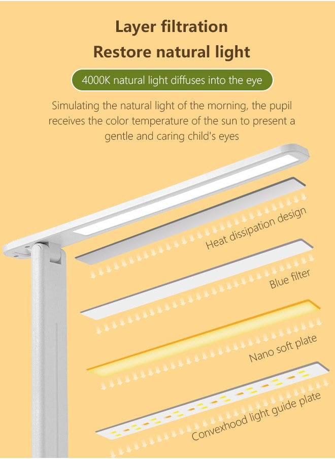 Momozone - LED Folding Desk Lamp Eye Protection Bedside Lamp Student Study Special Atmosphere USB Night Light Bedroom Dormitory Reading Light - Image 1