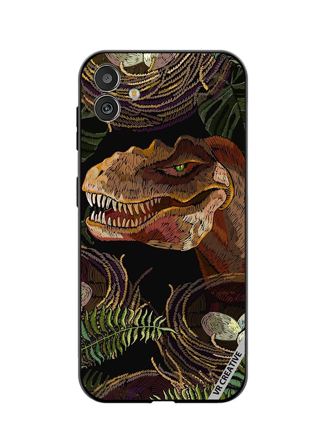 VR CREATIVE Protective Case Cover For Samsung Galaxy M13 5G Tyrannosaurus Rex Head, Palm Leaves And Eggs In Bird Nest Design Multicolour - Image 1