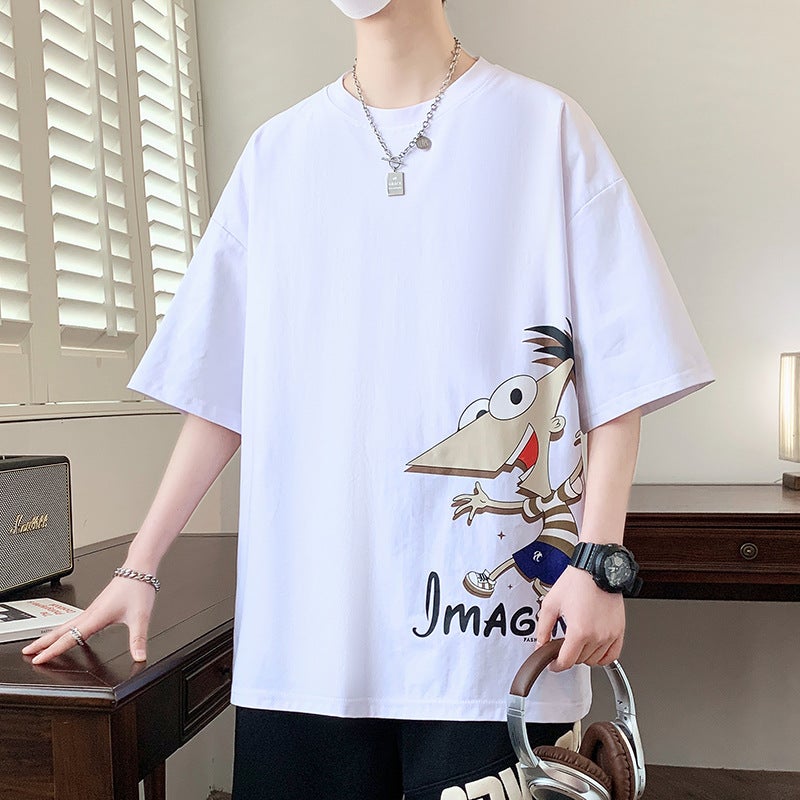 Summer Cotton Short-Sleeved T-Shirt Boys 12-15 Years Old Teenagers Junior High School Students 13 Trendy Half-Sleeved 14 Summer Top 16 - Image 1