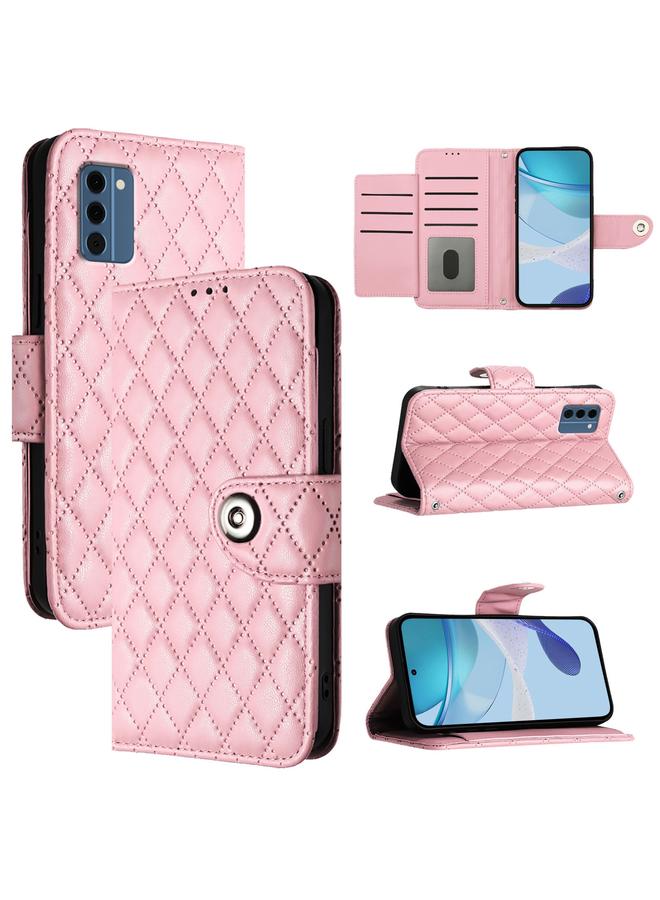 اس-توب جراب هاتف Nokia C300 من الجلد بتصميم معيني مع حبل تعليق - Image 1