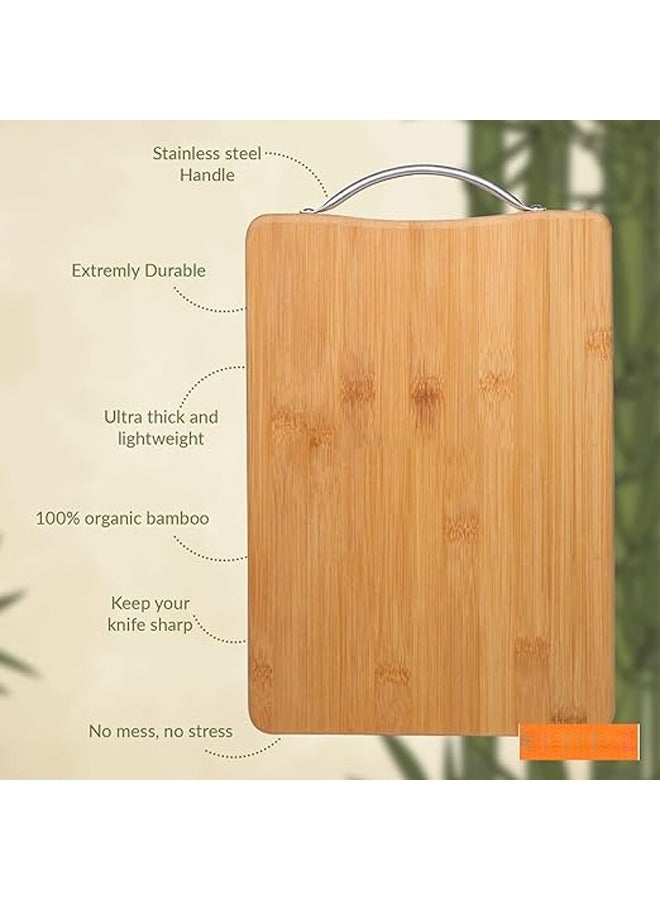 إن كي أكس لوح تقطيع خشبي لوح تقطيع للمطبخ مع ملعقة - Image 5
