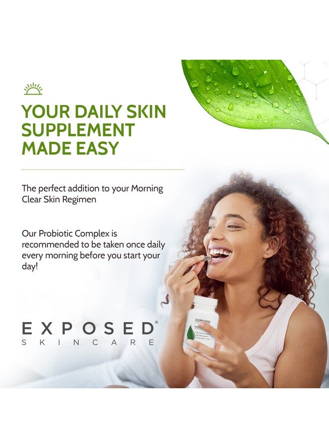 Exposed Skin Care Probiotic Complex Skin Balancing Dietary Supplements Assist Your Skin Care Routine With A Healthy Immune System 60 Ct Capsules - Image 4