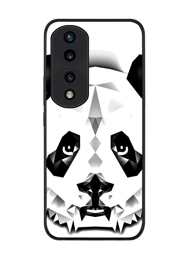 Stylizedd Rugged Black edge case for Honor 70 Pro Slim fit Soft Case Flexible Rubber Edges Anti Drop TPU Gel Thin Cover - Poly Panda - Image 1