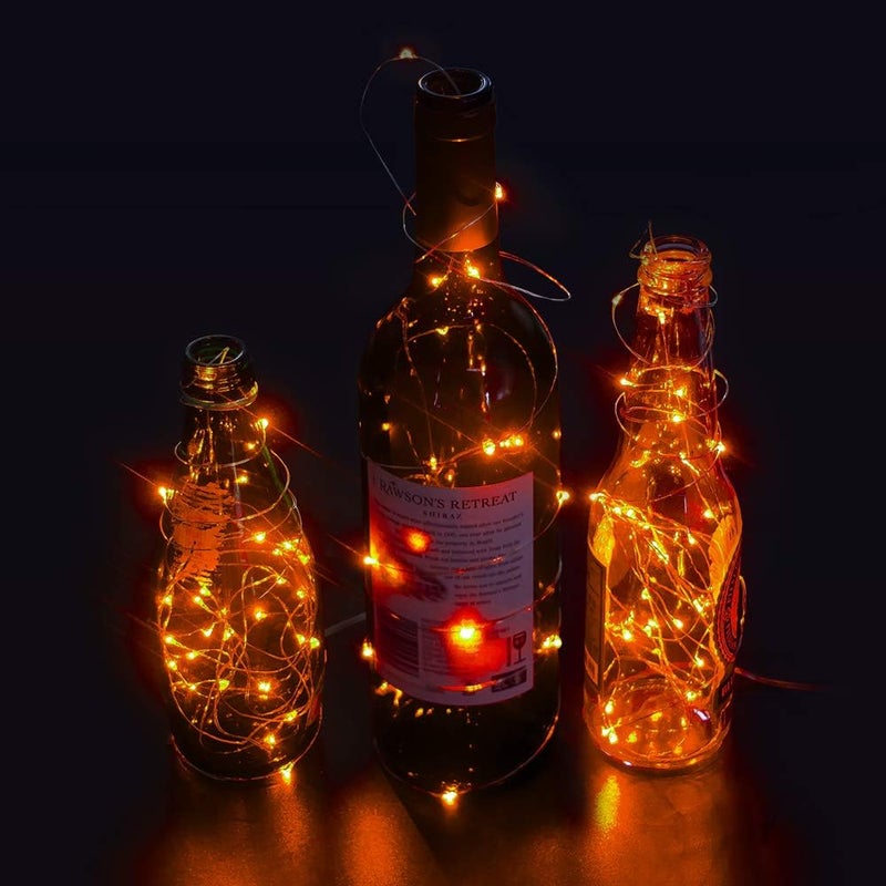 ANJAYLIA Orange String Lights Fairy Lights 10Ft 30 LEDs Twinkle Lights for Party, Halloween, Thanksgiving, Christmas Decoration - Image 5