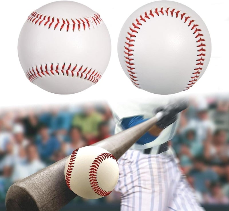 OMYOPY 2 Pack Blank Hard Baseballs Solid Cork Core, 9 Inch Baseball Balls Unmarked Autographs Baseball for League Play, Pitching, Hitting, Batting, Fielding, Autograph, Gifts - Image 4