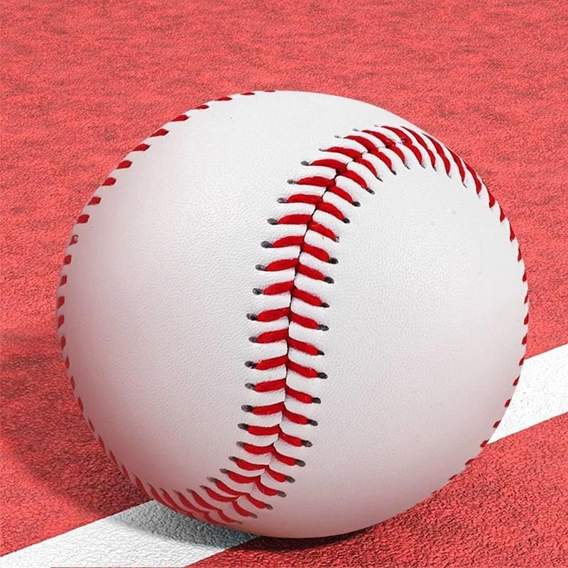 OMYOPY 2 Pack Blank Hard Baseballs Solid Cork Core, 9 Inch Baseball Balls Unmarked Autographs Baseball for League Play, Pitching, Hitting, Batting, Fielding, Autograph, Gifts - Image 2