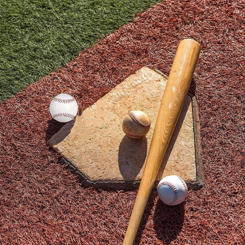 OMYOPY 2 Pack Blank Hard Baseballs Solid Cork Core, 9 Inch Baseball Balls Unmarked Autographs Baseball for League Play, Pitching, Hitting, Batting, Fielding, Autograph, Gifts - Image 3