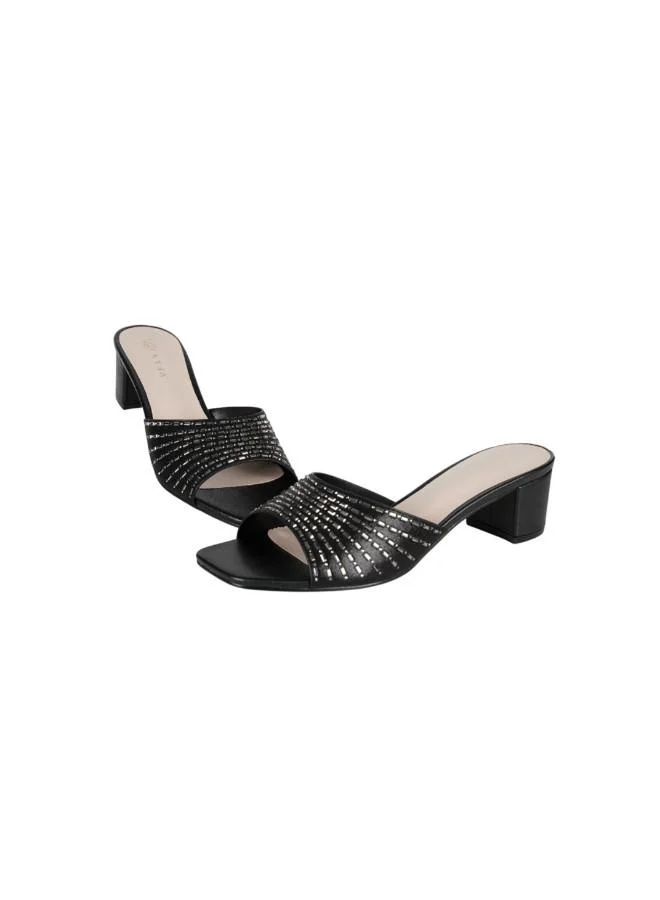 ZAYNA 221-245 Zayna Ladies Block Heel Sandals 18F8827-37 Black