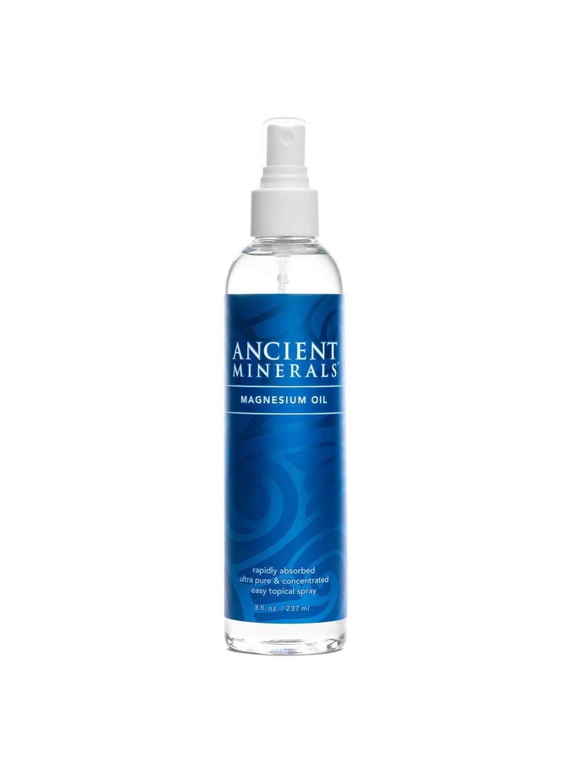 Ancient Minerals Ancient Minerals Magnesium Oil Spray Bottle of Pure Genuine Zechstein Magnesium Chloride  Topical Magnesium for Skin Application 8oz 