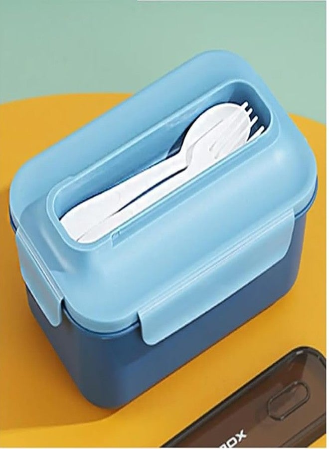 Stavae 2 Compartment Lunch Box with Stainless Steel Bowl for Healthy Living - Stainless Lunch Box for Schools and Trips ((Blue)) - Image 4