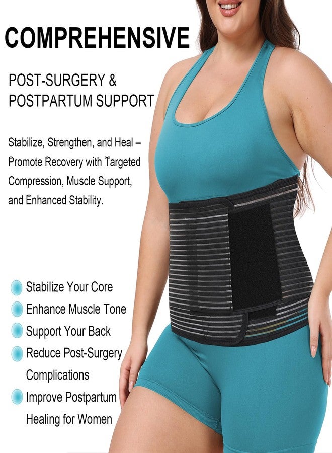 MAMODY Abdominal Binder Post Surgery Plus Size | Postpartum Belly Band Wrap | Post C Section Belly Binder | Stomach Compression Hernia Belt For Men or Women Hernia Surgery, Natural Birth, Abdominal Injuries,Hysterectomy (2XL/3XL) - Image 3