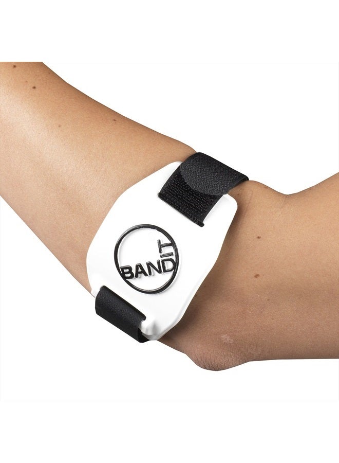 OTC Band-It, Forearm Band, Compression Strap for Tennis Elbow for Elbows, White,1 Count (Pack of 1) - Image 1