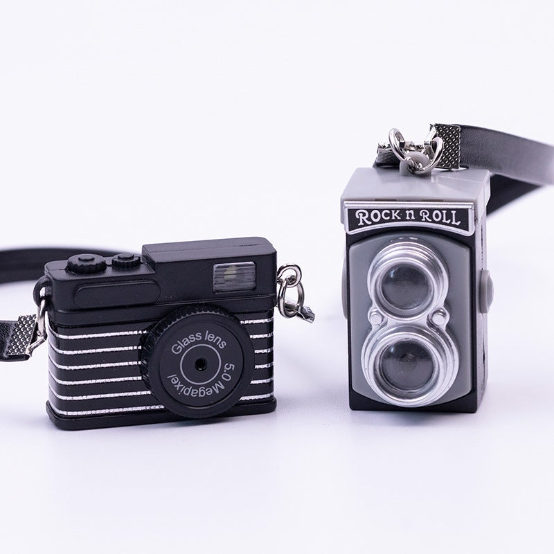 Cotton Doll Outfit With Flashing Sound-Making Shoulder Strap, Retro Mini Slr Camera Keychain With Light And Sound, - Image 4