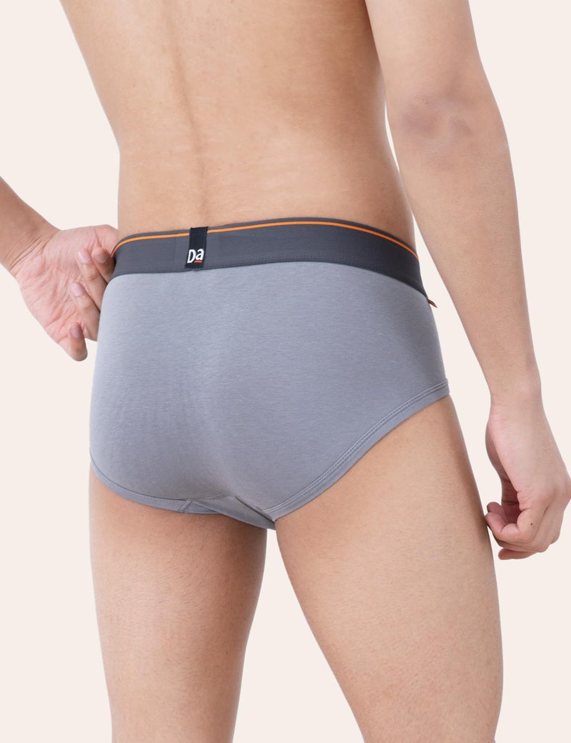 DAMENSCH Men's Deo-Cotton Deodorizing Brief- Pack of 1- Dessert Grey- Medium - Image 5