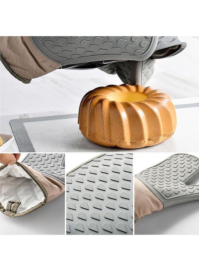 قفاز فرن سيليكون مقاوم للحرارة - قطعة واحدة من قفاز المطبخ المقاوم للماء والمضاد للانزلاق للطهي والخبز والشواء والاستخدام في الميكروويف - Image 5