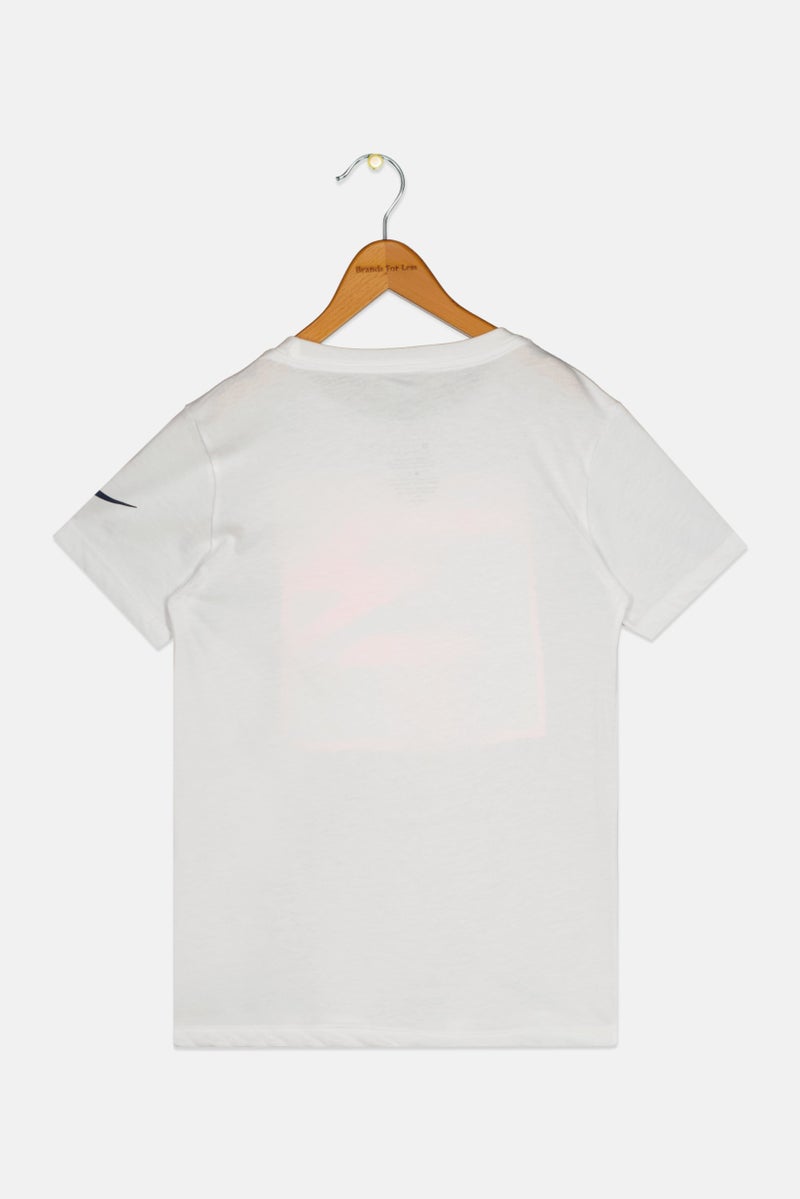 Nike 3Brand by Russell Wilson Kids Boy Sportswear Fit Short Sleeves Outdoor T-Shirt, White - Image 2