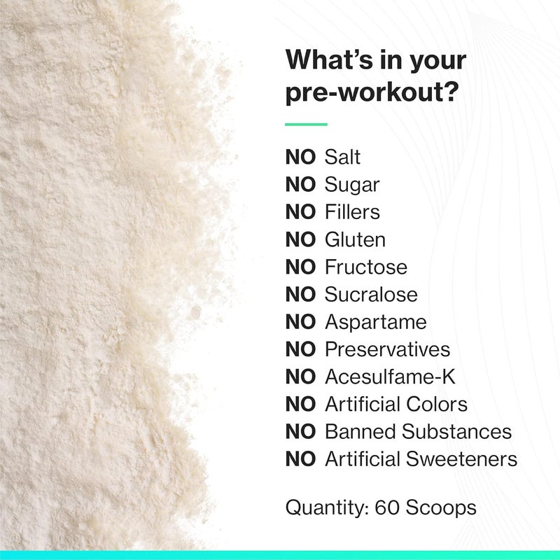 Do Vitamins PurePump Unflavored AllNatural Pre Workout Powder for Men  Women  Clean Preworkout with Creatine BCAA Beta Alanine  Best for Energy Focus  Pump  Vegan Keto Paleo 30 Servings - Image 4