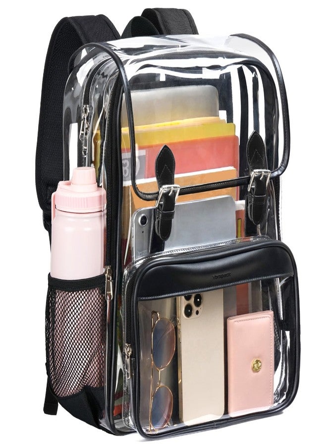 Vorspack Heavy Duty Clear Backpack - Large See Through Backpack for School Work Travel Transparent Backpacks for Girls Women - Image 1