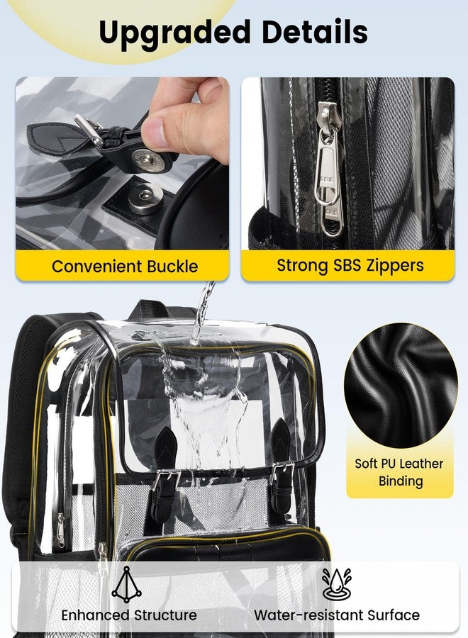 Vorspack Heavy Duty Clear Backpack - Large See Through Backpack for School Work Travel Transparent Backpacks for Girls Women - Image 5
