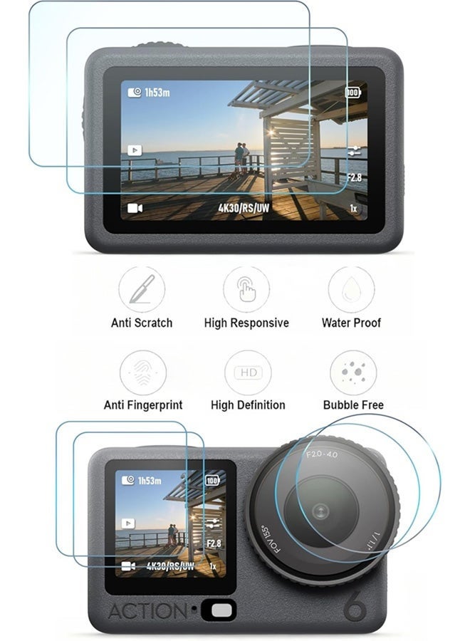 Silicone Case for DJI Action 6, Screen Protectors&Lens Caps Accessories Kit - Image 3