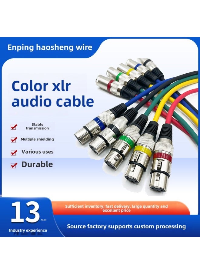 Color Canon Line Male-to-female Audio Line Microphone Line Canon Line Microphone Line XLR Balanced Audio Line-Color:Red-Length:Φ6.0* 0.3m