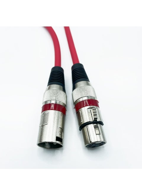 Color Canon Line Male-to-female Audio Line Microphone Line Canon Line Microphone Line XLR Balanced Audio Line-Color:Red-Length:Φ6.0* 0.3m