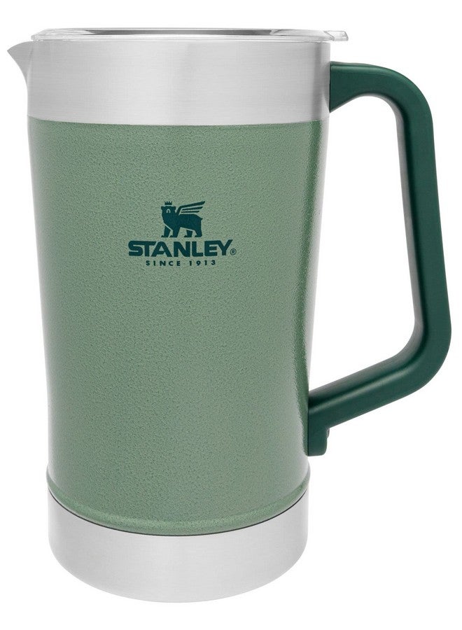 Stanley Stanley Stay-Chill Pitcher 64 oz | Cold Water, Beer, and Drink Pitcher with Lid | Large Capacity Durable Beverage Container with Handle | Insulated Stainless Steel | BPA-Free | Hammertone Green - Image 1