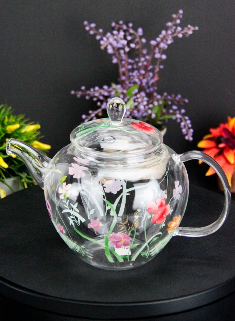 Tealand Dishwasher Safe Garden Glass Teapot With Lid 1.0 Liter - Image 3