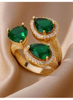 Elegant Gold Plated Ring For Women One Size