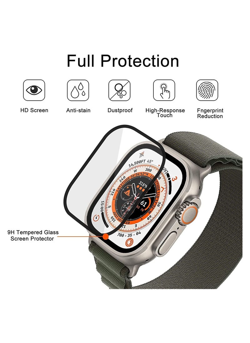 سيوسي واقي شاشة من الزجاج المقوى لساعة Apple Watch Ultra 6 Pack واقي شاشة مضاد للخدش تغطية كاملة مضادة للماء خالية من الفقاعات HD 9H غشاء شفاف لملحقات Apple Watch Ultra واقي الشاشة  - Image 1