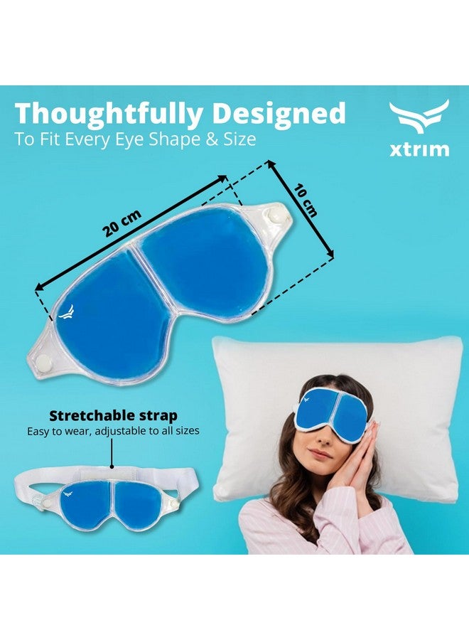 Vifitkit VFK by Xtrim Eye Mask (Pack of 2) with Cooling Gel for Sleeping, Eye Mask for Dark Circles, Dry Eyes, Cooling Eyes, Pain Relief, Relaxing, Redness, Patches, Cooling Reusable Gel Pad with Stretchable Band - Image 4