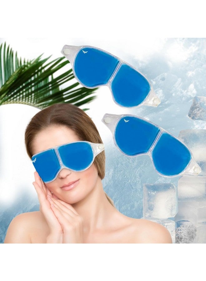 Vifitkit VFK by Xtrim Eye Mask (Pack of 2) with Cooling Gel for Sleeping, Eye Mask for Dark Circles, Dry Eyes, Cooling Eyes, Pain Relief, Relaxing, Redness, Patches, Cooling Reusable Gel Pad with Stretchable Band - Image 1