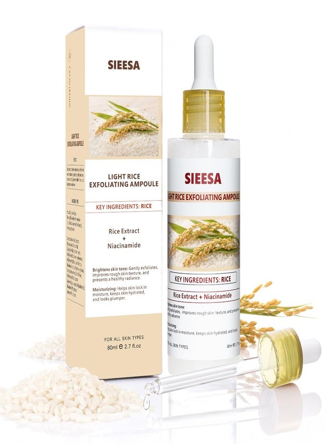 sunohyesla Peel Shot Glow White Rice Peeling Ampoule, Fermented Rice Extract Formula for Gentle Exfoliation, Soothes & Hydrates, For Various Skin Types (2.7 fl oz - Image 1