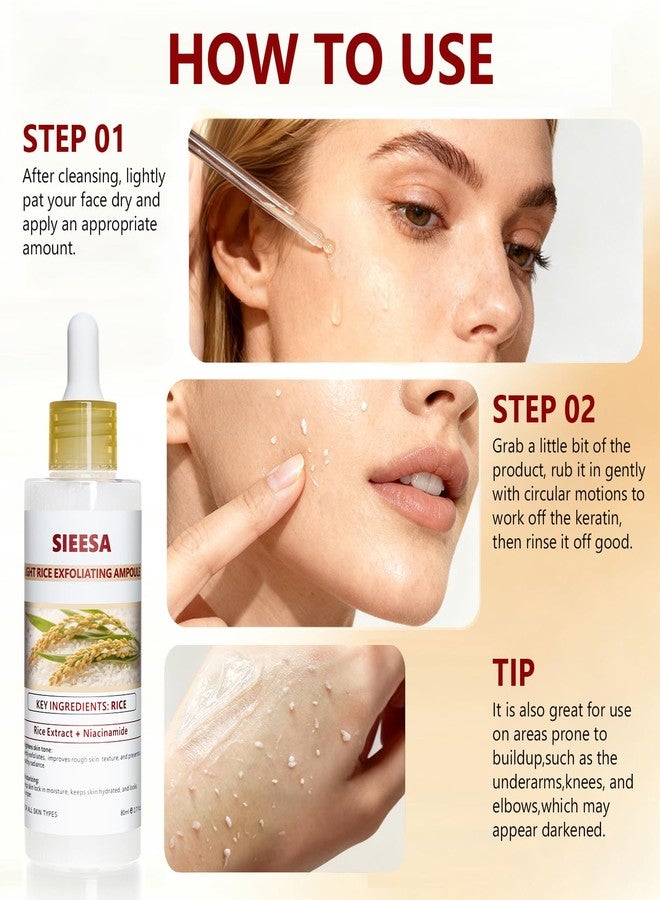 sunohyesla Peel Shot Glow White Rice Peeling Ampoule, Fermented Rice Extract Formula for Gentle Exfoliation, Soothes & Hydrates, For Various Skin Types (2.7 fl oz - Image 5